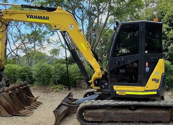 Excavator and rubbish removal